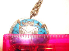 Bell Trading Nickel Silver Simulated Turquoise Thunderbird Pendant 30″ Necklace