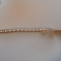 925 Sterling Silver Blue Topaz Opalite CZ Floral Tennis Bracelet Vintage 7.5”