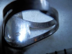 OOAK WOW Vintage 70’s Solomon’s Stone Eliat Israel Adj Size Modern Art Ring 23J5