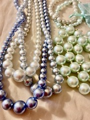 Vintage Pastel Blue Pearl 6pc Mixed Jewelry Lot