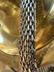 GC 925 Sterling Silver Woven Chain Necklace • 18” 41.4g Gold Tone Patina finish
