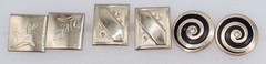 Vintage Mid Century Modern Swank Gold Tone Cufflinks & Tie Bar 10 Piece Lot