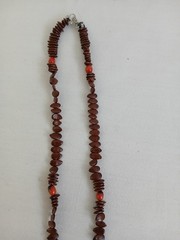 Vtg 1950’s Seed Bead 13″ Medaillion Sunburst Necklace African