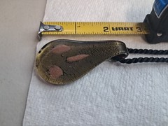 Vtg Glass Tear Drop Pendant Necklace
