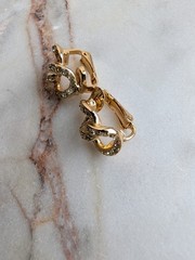 Vintage Christian Dior Gold-Tone Knotted Rope Clip-On Earrings