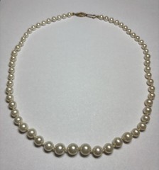 Vintage 18 Inch Pearl Necklace Marked Japan