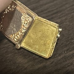 Antique 9.18g Victorian Etruscan Rare Slide Open Locket Pendant Etched Gold Fill