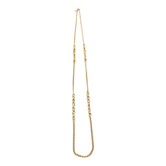 Trifari Long Mariner Link Chain Necklace Spring Ring Closure Gold Tone Vintage
