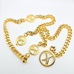 Vintage PALOMA PICASSO Gold tone Chain Belt/necklace 36in