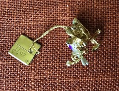 Vintage MINT Swoboda Bird On Nest Brooch W/Eggs Turquoise and Pearls Pin NOS Tag