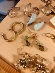 Lot 14 Gold & Silver Plate Pierce Earrings Fashion Costume Jewelry