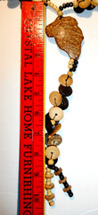 Chunky Handmade Vintage Stacked Y-Drop Coconut Bead Statement Necklace 26″ long