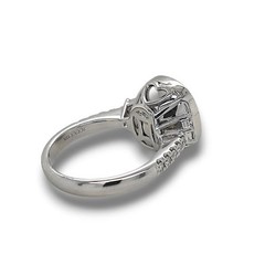 LARGE 6.46CT DIAMOND & AAA PARAIBA TOURMALINE 18KT WHITE GOLD 3D ENGAGEMENT RING
