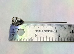 10K Vintage Art Deco 1920s White Gold Diamond .09ct Blue Gemstone Stick Pin 1.1g