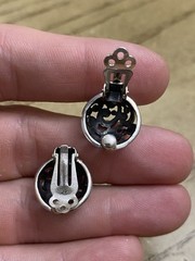 Vintage Estate 925 Sterling Silver Signed Clip On Earring