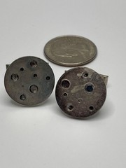 Vintage Sterling Silver Space Age Moon Crater Cufflinks Studio Craft Mid Century