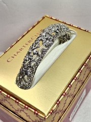 Charter Club Stretchable Bracelet Silver Tone Floral And Crystals From Macy’s