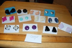 Vintage Retro Ear Rings, 1970s, 1980s 1990s, GROUP 7, priced per or the lot