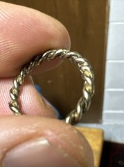 Mixed Lot of Jewelry 4 rings total 3 Braided Brass Metal & 1 Natural Vary Sizes
