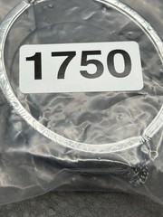 VTG Hinged Bangle Bracelet Floral Silver Tone Engraved Foliage Safety Chain 7”