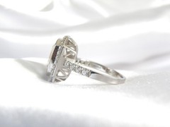 Antique Style Sterling Silver 925 Cubic Zirconia Ring Size 8.5