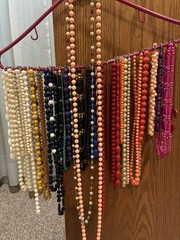 Lot Of 35 Vintage Beaded Necklaces Various Colors, Styles & Lengths