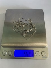 Vintage Solid Sterling Silver Mama Bear Pendant On 30in Sterling Box Chain 9.25g