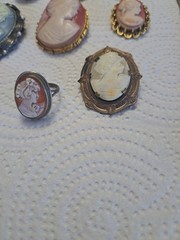 Cameo Vintage 800 Silver Ring, Brooches, Necklace & Earring Rings Judy Lee Group