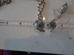 Vintage Sterling Large Pools of Light Crystal Necklace