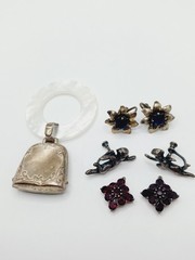 Lot Vintage Sterling Silver Jewelry for Repair cherub flower rattle webster 25g
