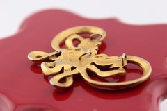 Vintage 1982 Metropolitan Museum of Art Braided Gold Tone Bow Pendant MMA