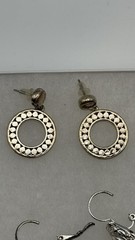 Silver Toned Earrings Very Elegant Estate Lot of 2