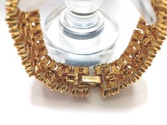 Vintage Sarah Coventry Golden Mesh Linked Braclet Textured with Tiny Balls sz 7
