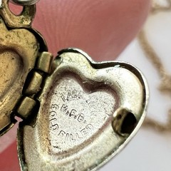 Vintage 1/20 12K GF Heart Shaped Locket and Chain Necklace Signed H.F.B. – 2.82g