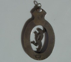 Vtg Charm Pendant Royal Corps of Signal British Winged Mercury WWII Era Pin Part
