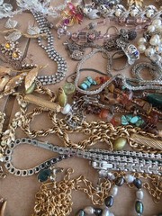Massive Vintage Jewelry Lot 100’s of Signed Pcs / OVER 500 PCS + Misc 1G bag…