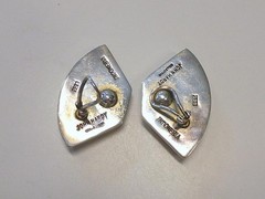 John Hardy Cut Out Design Bold Bali Sterling Silver 925 Earrings Shadow Box Styl