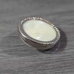 Vintage Gold Swirl Mother of Pearl Brooch Pin General MFG U.S.A Gold Tone Magnet