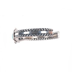 6.4″D Cadman Navajo sterling silver high grade spiderweb turquoise cuff bracelet