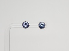 NEW $5000 2ct Natural Tanzanite VS H Diamond 18k White Gold ETERNITY Earrings