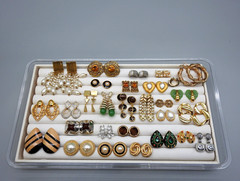 Vintage Now Lot Chunky Statement Earrings Dangle 80’s Costume Enamel Post