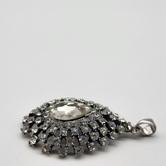 Beautiful vintage clear rhinestone teardrop pendant elegant bridal