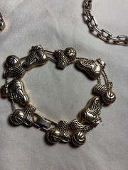 Vintage Lot Gold tone Charm Bracelets