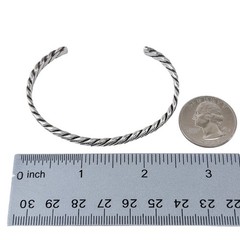 Vintage Southwest Hand Tooled Cuff Bracelet | Vintage Sterling Silver 925 | 6.5″