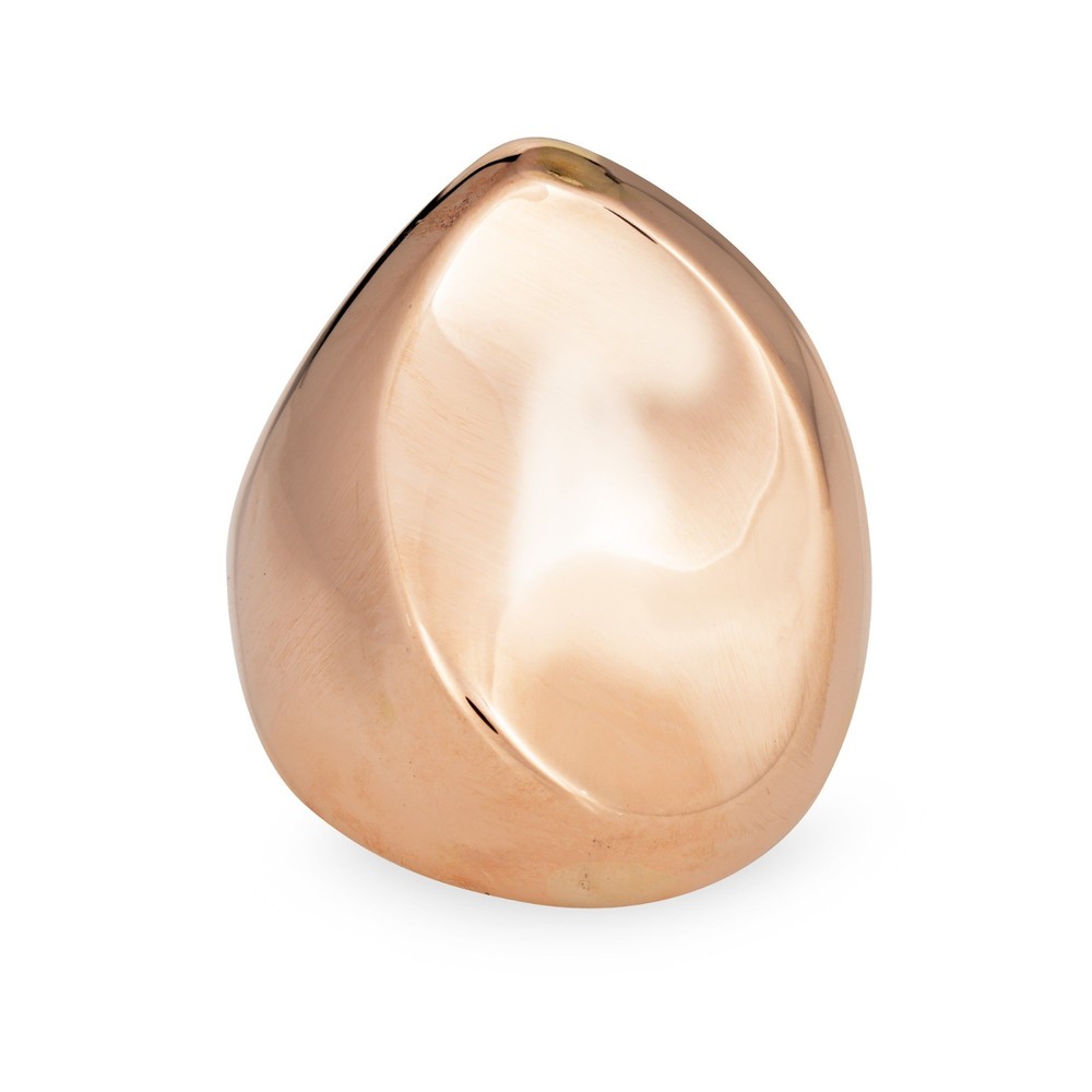 Sculptural Ring 14k Rose Gold Wide Band Sz 7 Estate Fine Cocktail Jewelry