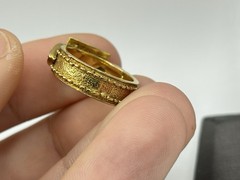 Vintage 18k Gold Studded Belt Buckle Ring Band