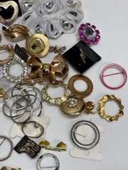 Costume Jewelry Pin Brooch Lot 59 Wear Sell Crafts Unsigned Multi Purpose