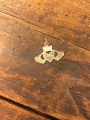 Claddagh Necklace Pendant Irish Charm 14k Gold Filled Vintage New Old Stock