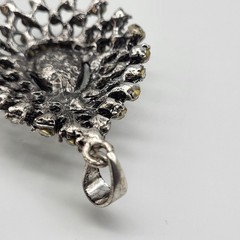 Beautiful vintage clear rhinestone teardrop pendant elegant bridal