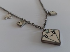 Vintage Rare Tokidoki Necklace Long Chain Charms Double Sided Print